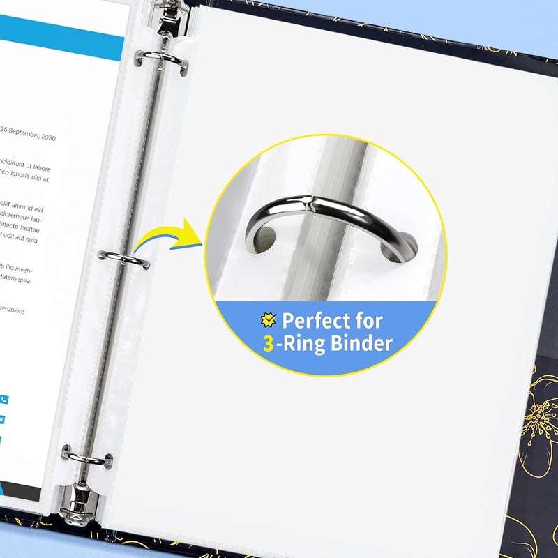 SUNEE Sheet Protectors 200 Packs for 3 Ring Binder, PVC-Free Clear Page Protectors 8.5x11 Inches Plastic Cover for Paper, Documents, Photos, Top Loading Binder Sleeves Letter Size - Image 5